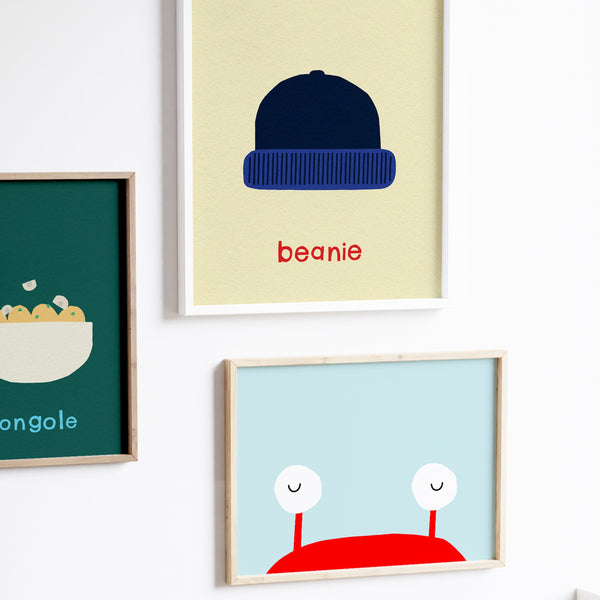 B for Beanie- Alphabet Art Print