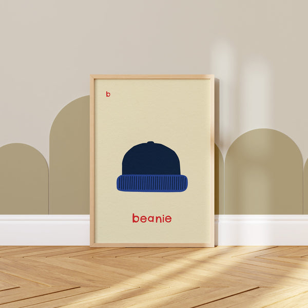 B for Beanie- Alphabet Art Print