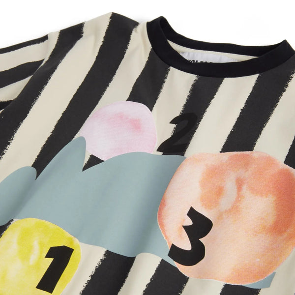 Black and White Stripe Fringe T-Shirt