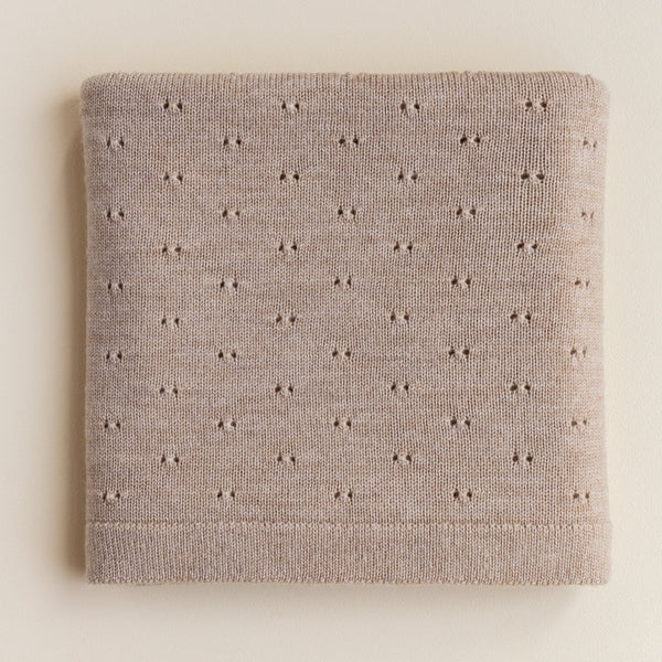 The Bibi Merino Wool Blanket (Sand)