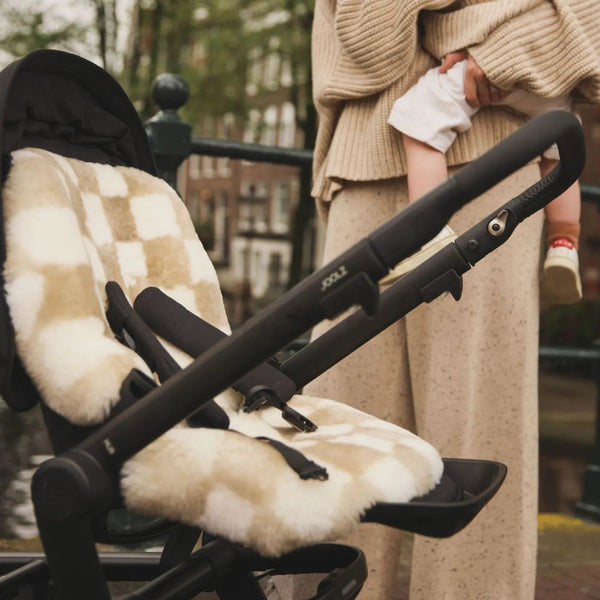 Studio Noos Checkerboard Sheepskin Snuggler (Toast)