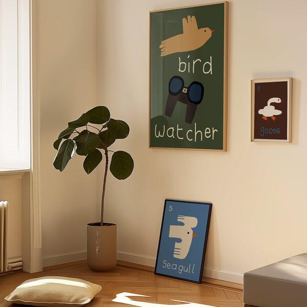 Bird Watcher Art Print