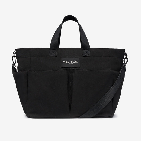 T+M Pocket Changing Bag Tote (Black)
