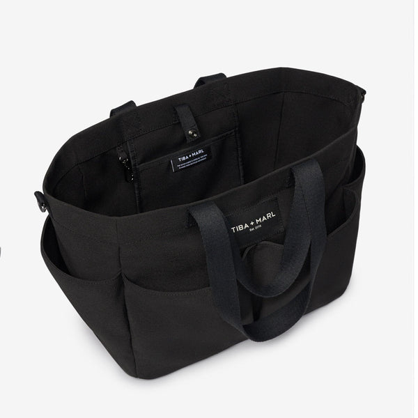 T+M Pocket Changing Bag Tote (Black)