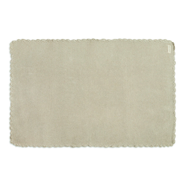 Scallop Organic Cotton Knit Blanket (Willow)