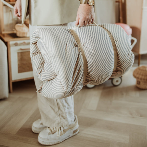 Coco Bloom Baby Nest and Playmat (Stripes Blue)-PRE ORDER END OF APRIL