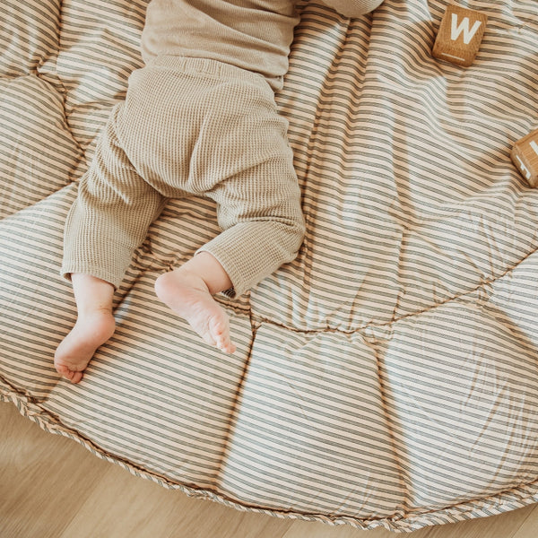 Coco Bloom Baby Nest and Playmat (Stripes Blue)-PRE ORDER END OF APRIL