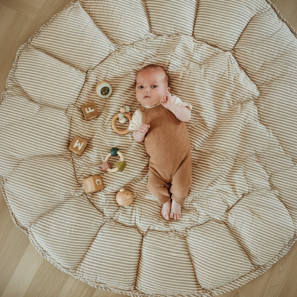 Coco Bloom Baby Nest and Playmat (Stripes Blue)-PRE ORDER END OF APRIL