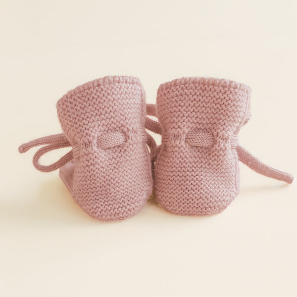 Merino Wool Baby Booties (Powder)
