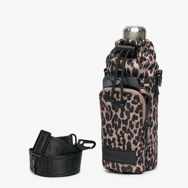 T+M Travel Cross-Body Insulated Bottle Bag (Lighter Leopard Print)