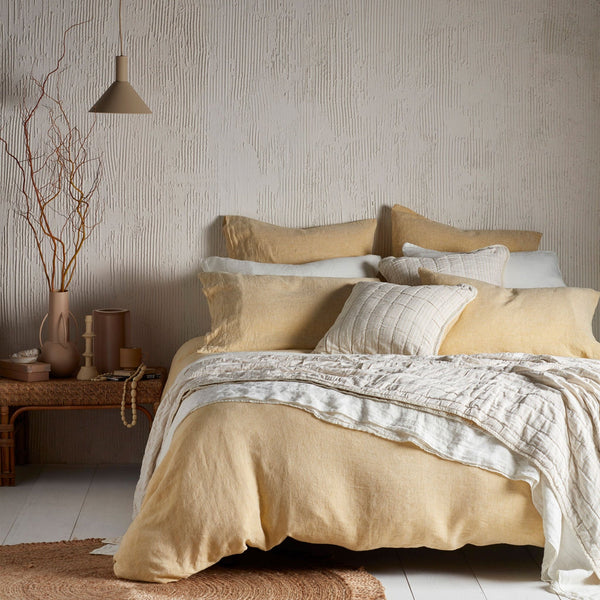 Buttercup Pure Linen Duvet Cover