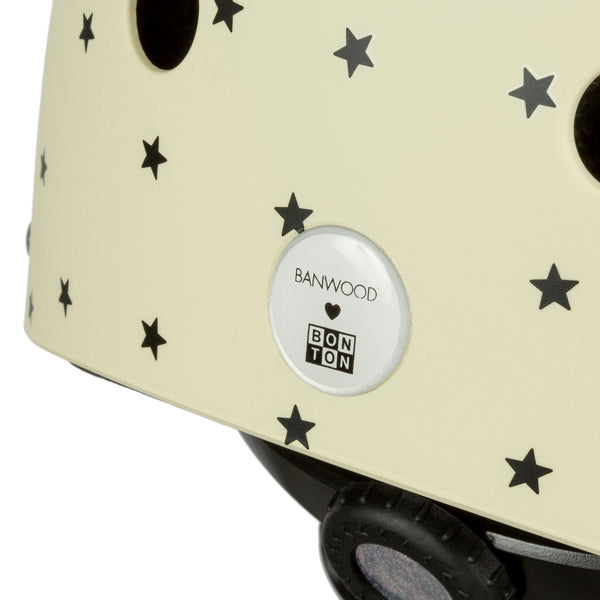 Banwood x Bonton Star Print Classic Bike Helmet (Cream)