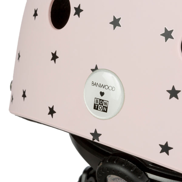 Banwood x Bonton Star Print Classic Bike Helmet (Pink)