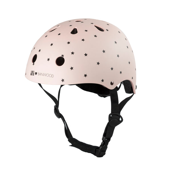 Banwood x Bonton Star Print Classic Bike Helmet (Pink)