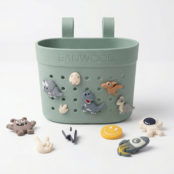 Banwood ECO Pin & Ride Scooter/Bike Basket (Clay)