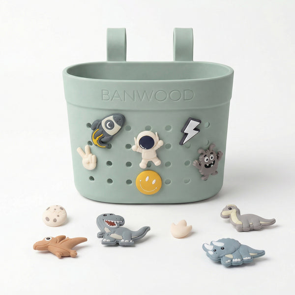 Banwood ECO Pin & Ride Scooter/Bike Basket (Clay)