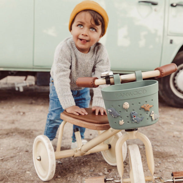 Banwood ECO Pin & Ride Scooter/Bike Basket (Clay)