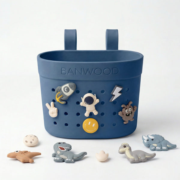 Banwood ECO Pin & Ride Scooter/Bike Basket (Deep Sea)