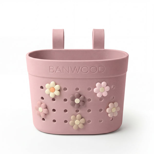 Banwood ECO Pin & Ride Scooter/Bike Basket (Dusty Rose)