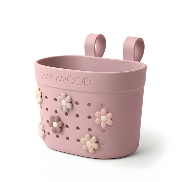Banwood ECO Pin & Ride Scooter/Bike Basket (Dusty Rose)