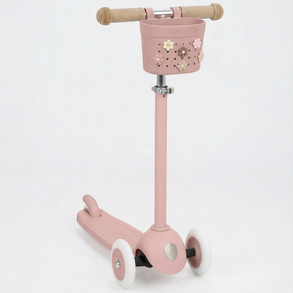 Banwood ECO Pin & Ride Scooter/Bike Basket (Dusty Rose)