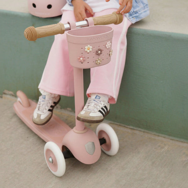Banwood ECO Pin & Ride Scooter/Bike Basket (Dusty Rose)