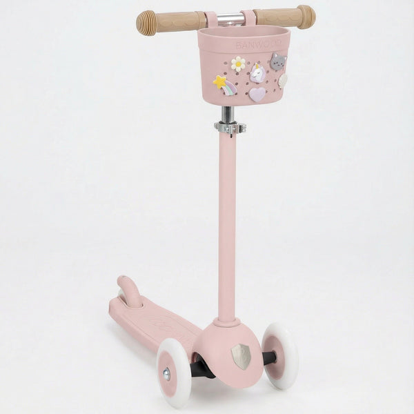 Banwood ECO Pin & Ride Scooter/Bike Basket (Faded Pink)