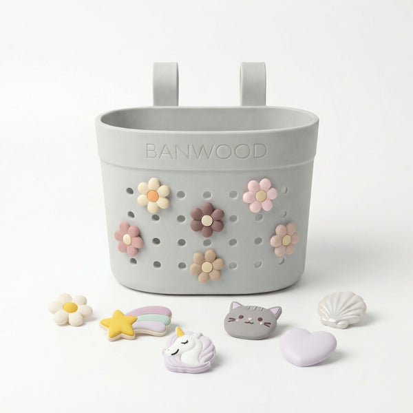 Banwood ECO Pin & Ride Scooter/Bike Basket (Ivory)