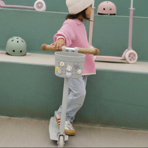 Banwood ECO Pin & Ride Scooter/Bike Basket (Ivory)