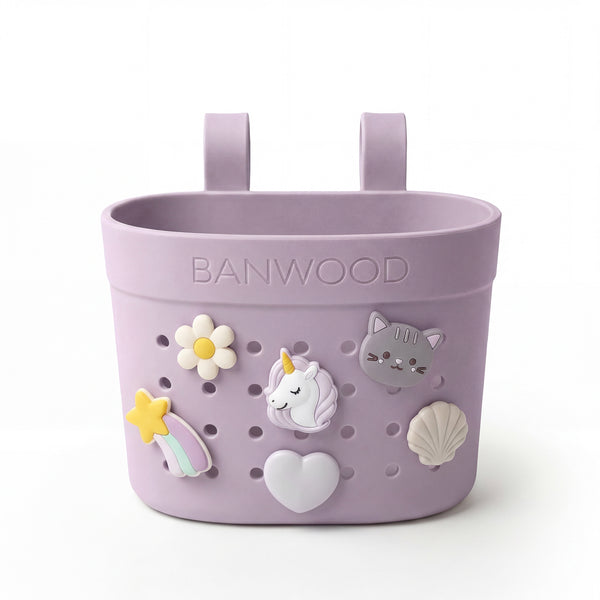 Banwood ECO Pin & Ride Scooter/Bike Basket (Lavender)