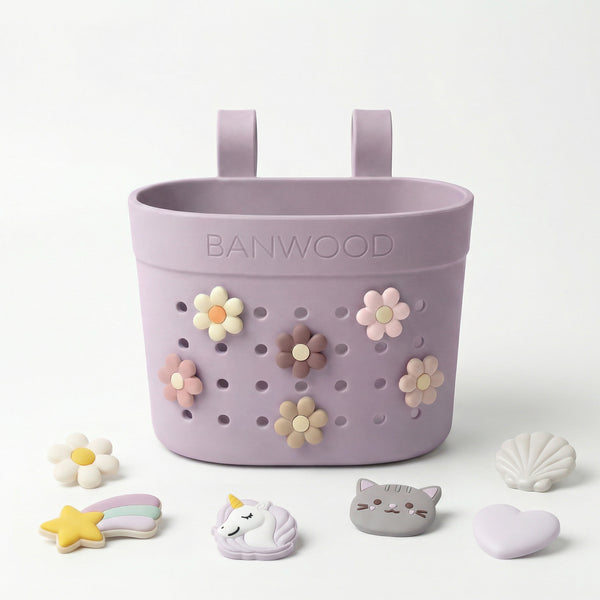 Banwood ECO Pin & Ride Scooter/Bike Basket (Lavender)