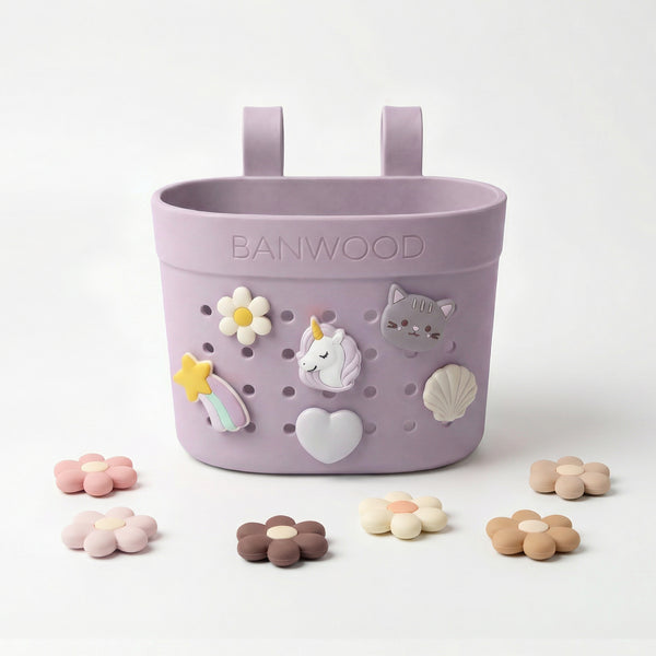 Banwood ECO Pin & Ride Scooter/Bike Basket (Lavender)