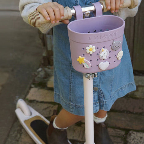 Banwood ECO Pin & Ride Scooter/Bike Basket (Lavender)