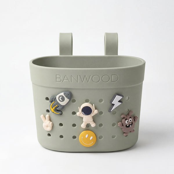 Banwood ECO Pin & Ride Scooter/Bike Basket (Olive)