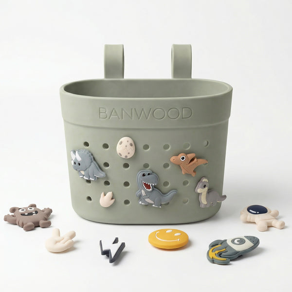Banwood ECO Pin & Ride Scooter/Bike Basket (Olive)