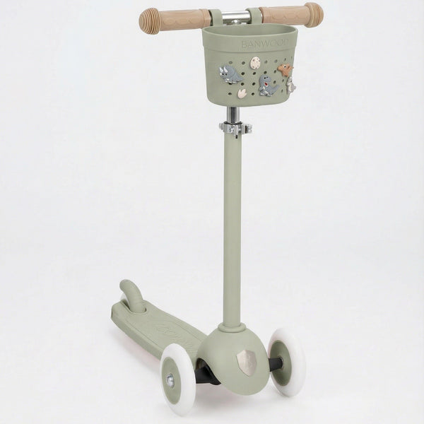 Banwood ECO Pin & Ride Scooter/Bike Basket (Olive)