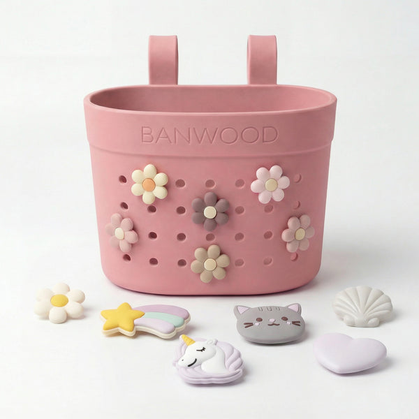 Banwood ECO Pin & Ride Scooter/Bike Basket (Raspberry)