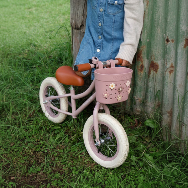 Banwood ECO Pin & Ride Scooter/Bike Basket (Raspberry)