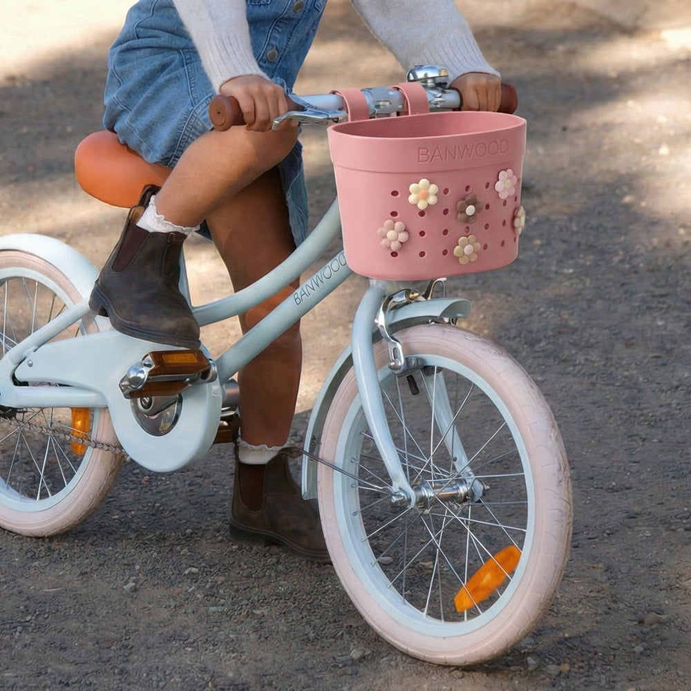 Banwood x Bonton Star Print Classic Bike Helmet (Matte Pink)