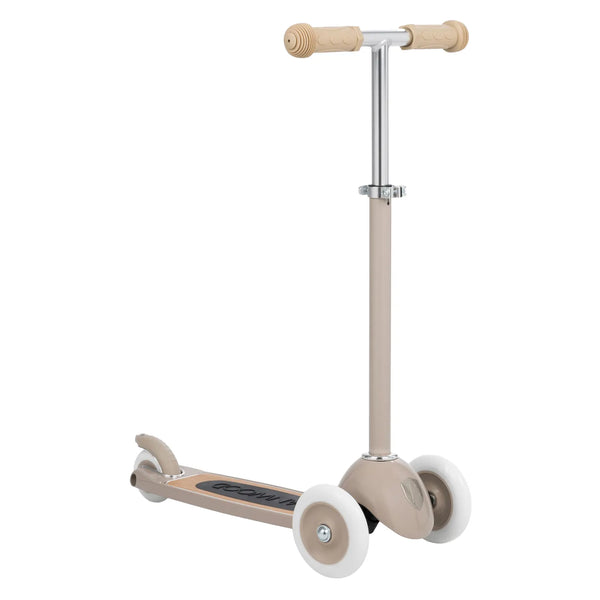 Banwood Kids 3 Wheel Scooter with Basket (Beige)