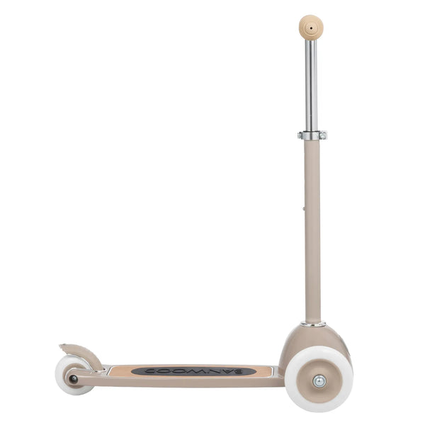 Banwood Kids 3 Wheel Scooter with Basket (Beige)