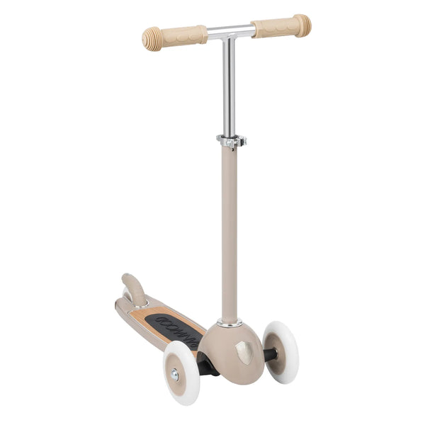 Banwood Kids 3 Wheel Scooter with Basket (Beige)