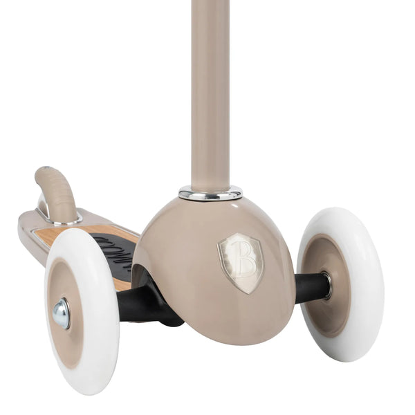 Banwood Kids 3 Wheel Scooter with Basket (Beige)