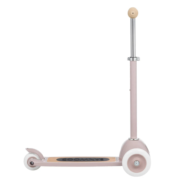 Banwood Kids 3 Wheel Scooter with Basket (Dusty Pink)