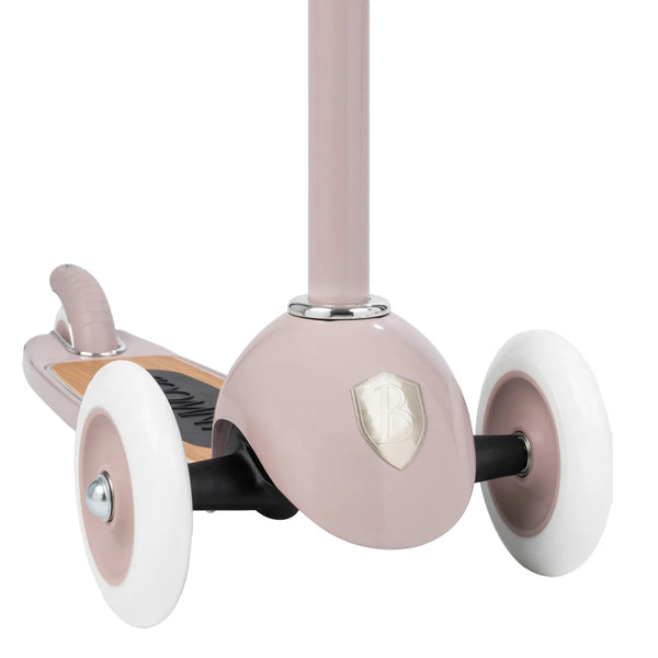 Banwood Kids 3 Wheel Scooter with Basket (Dusty Pink)