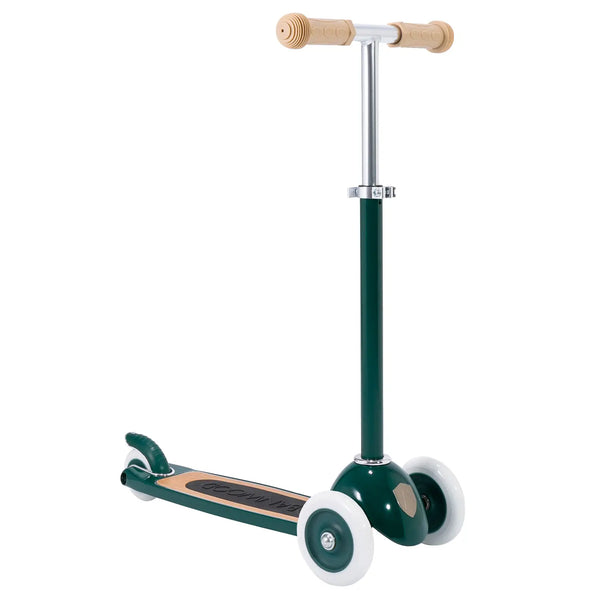Banwood Kids 3 Wheel Scooter with Basket (Green)