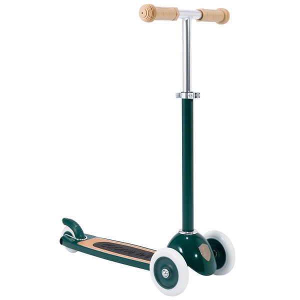 Banwood Kids Scooter with Basket (Dark Green)