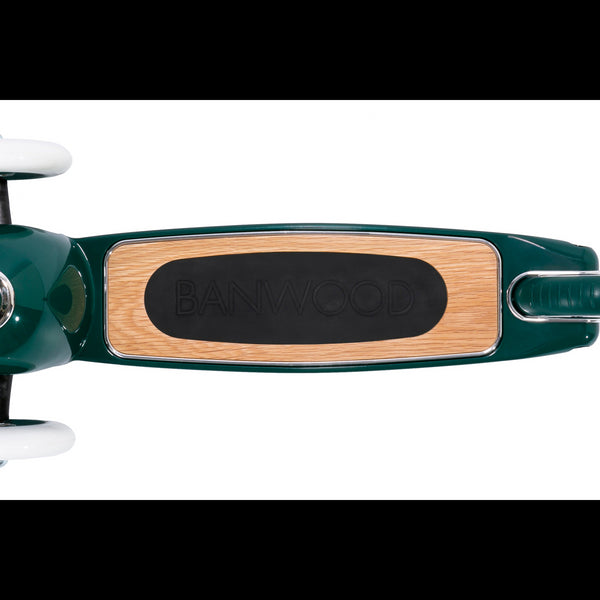 Banwood Kids Scooter with Basket (Dark Green)