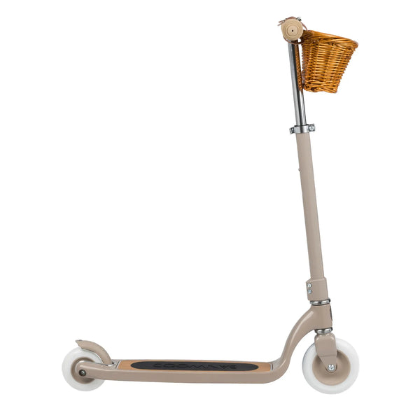 Banwood Kids Maxi Scooter with Basket (Beige)