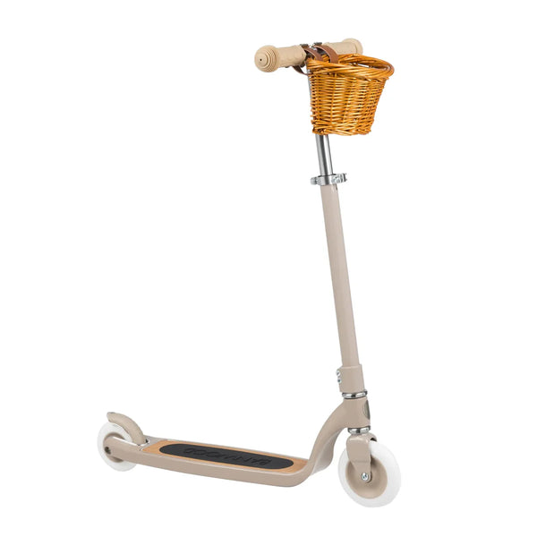 Banwood Kids Maxi Scooter with Basket (Beige)